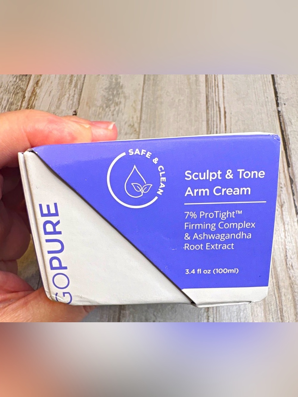 goPure Sculpt & Tone Arm Cream Firming 3.4 fl oz 7% ProTight Ashwagandha